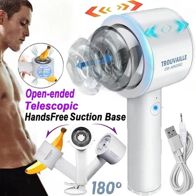 Male Masturbaters Automatic HandsFree Telescopic Sucking Cup Stroker Men Sex Toy - Image 1 of 4