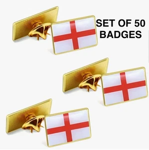 England | St.Georges Lapel Pin Badges - Set of 50 | Free Postage | UK stock - Picture 1 of 11