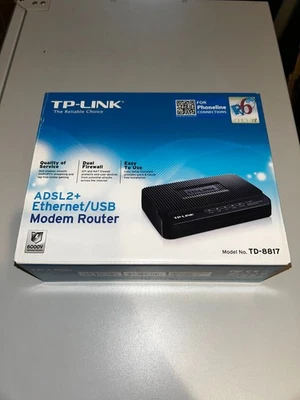 TP-LINK TD-8817 ADSL2+ Ethernet/USB Modem Router Sealed - Image 1 of 2
