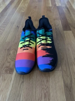 Gay pride trainers unique comfortable lace up sports casual adult unisex stylish - Photo 1/4