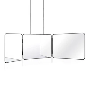 3 Way Mirror for Self Hair Cutting Tools with Height Adjustable Mirror 360 Tr... - Picture 1 of 6