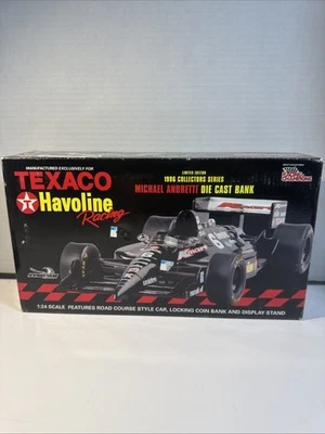Banco vintage 1996 Texaco Havoline Michael Andretti fundido a presión 1:24 Foto 1 de 4