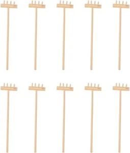 DOITOOL Mini Zen Garden Tool Rake Set, 10pc Sand Tool, Wood Color - Picture 1 of 9