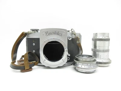 EXAKTA 66 Kamera + 2x Carl Zeiss Objektiv Tele-Tessar 6,3/18cm + Tessar 2,8/8cm - Bild 1 von 4