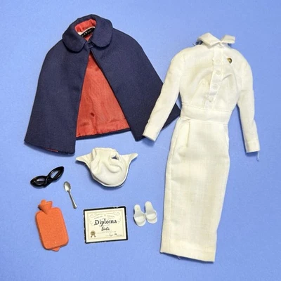 VintageBarbie Registered Nurse #991 w Hat Glasses Diploma *Read Details* - Image 1 of 4