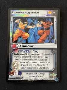 Excessive Aggression J3 Foil Limited Dragonball Z Score Tournament Judge Promo - Picture 1 of 2