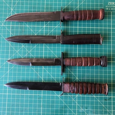 Vtg 1970S ￼Kiffe Japan Fighting Knife And a G.C.Co. M3 Knife Total of Knife 4 - Image 1 of 4