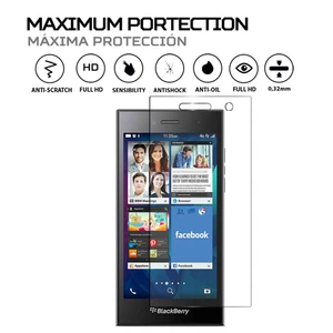 Protector de pantalla de vidrio templado transparente para teléfono Blackberry Leap cubierta ajustada - Imagen 1 de 8