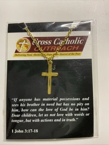 Collana Croce Diffusione Internazionale Religiosa Cattolica Tono Oro #1 - Foto 1 di 3