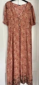 Zara Boho Floaty Dress, Red & Cream, Size M (very Good Condition) - Picture 1 of 4