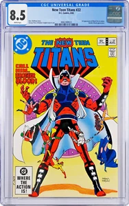 New Teen Titans #22 CGC 8.5 (Aug 1982, DC) Wolfman, Brother Blood 1st Black Fire - Picture 1 of 2