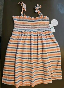 4T DIP Toddler Girls Sun Dress. Stripped Pattern. Matching Moments. - Picture 1 of 3