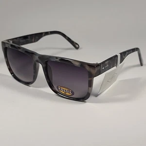 Fossil FM145 Men's Square Sunglasses White Tortoise Frame Gray Gradient Lens 56 - Picture 1 of 12