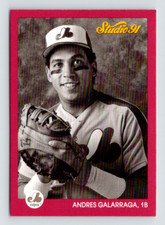 1991 Leaf Studio Card, #197 Andres Galarraga, Montreal Expos