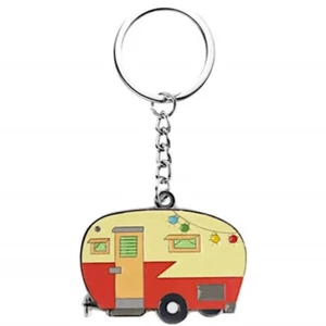 Caravan Key Ring Keychain Keyring Camping Van Travel Gift Idea Retro Camper - Picture 1 of 2