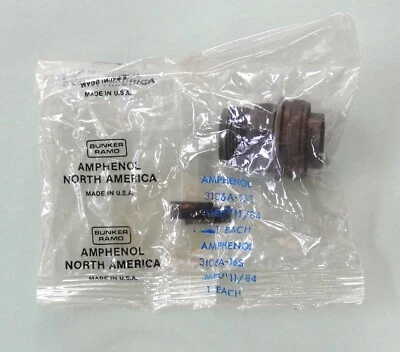 Vintage MS3106A16S-4P Amphenol Military Circular Connector 2 Pin Cbl Mnt solder - Image 1 of 4