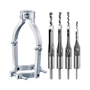 Square Hole Drill Bit Adapter and Square Hole Drill Bit Set for Wood Mortisin... - Picture 1 of 7