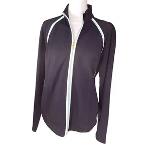 Talbots Blue Zip Up Warm Up Jacket with Pockets Women's Size Medium - Picture 1 of 5
