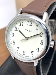 Orologio Timex Donna TW2V69000 Quarzo Indiglo Quadrante Crema Cinturino Pelle Marrone 30mm - Foto 1 di 13