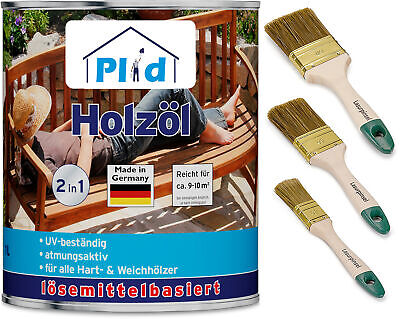 Premium Holzöl Pflegeöl Holzschutz Imprägnieröl Pinsel Teak • 29.90€