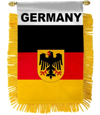 1 dúzia de mini bandeira Alemanha Águia 4x6 polegadas espelho retrovisor bandeira - Imagem 1 de 2