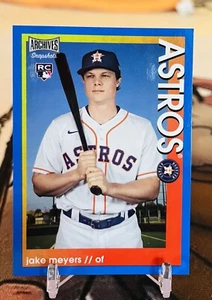 2022 Topps Archives Snapshots Jake Meyers Blue Parallel Rookie Card /50 - Picture 1 of 2