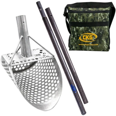 CKG Sand Scoop Handle Pole Metal Detecting Carbon Rod Detector Shovel Sifting - Image 1 of 4