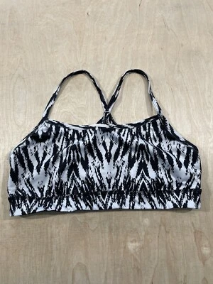 Sujetador deportivo para mujer Z By Zella espalda deportiva talla mediana negro/blanco Foto 1 de 4
