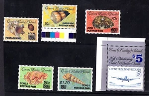 COCOS ISLAND 1990 SCOTT #225, 228, 231-236 MINT NEVER HINGED MISSING #229 - Picture 1 of 1