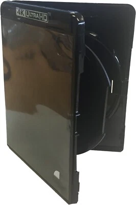 5 x Genuine Amaray Black 4k Ultra HD 14mm 2 Disc Double Blu Ray Replacement Case - Image 1 of 4