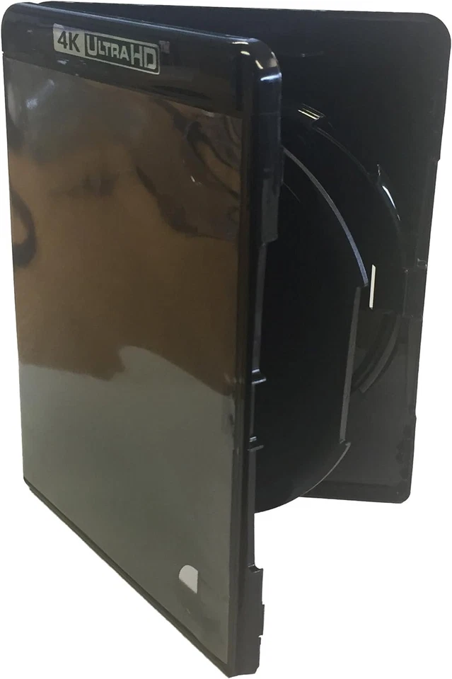 5 x Genuine Amaray Black 4k Ultra HD 14mm 2 Disc Double Blu Ray Replacement Case - Image 1 of 4