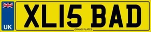 TARGA XL EXTRA LARGE XL15 BAD REG XL IS BAD ENORME MASSICCIA BIG LISA LIS BAD - Foto 1 di 3