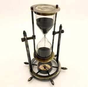 Messing Sanduhr Sanduhr antik maritim Sanduhr für Home Office Dekoration - Bild 1 von 4
