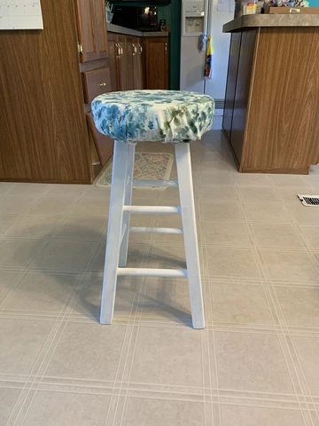 reupholstered stool Cover