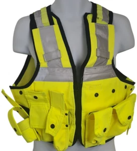 Aegis Utility Vest Hi Viz Hi Vis With 6 Pouch's Buddy-Lok System Security Female - Picture 1 of 6
