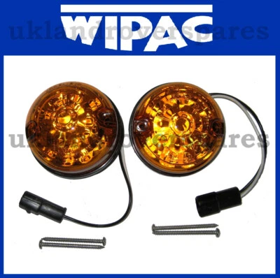 LAND ROVER DEFENDER — СВЕТОДИОДНЫЙ ПЕРЕДНИЙ ИНДИКАТОР WIPAC ЯНТАРНЫЙ 73 мм — XBD500040LED, S6061 - Изображение 1 из 4