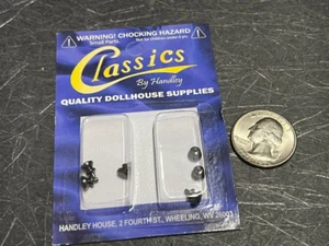 Dollhouse Miniature Hardware Pewter Door Knobs Set B534 1:12 scale DollysGallery - Picture 1 of 2