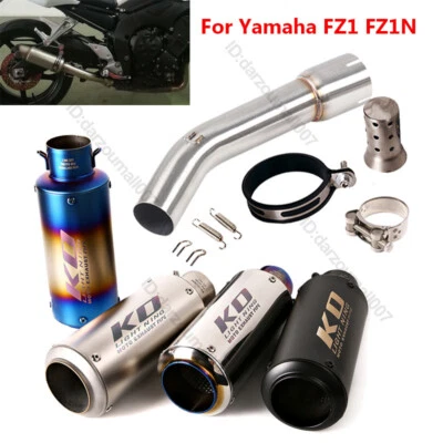 Silenciadores de escape de 51 mm para motocicleta Yamaha FZ1 2006-2015 tubo de enlace medio Foto 1 de 4