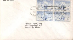 SCOTT#: C43 GLOBE & DOVES 15¢ CHICAGO IL OCT 7 1949 FIRST DAY COVER (FDC) BX7 - Picture 1 of 1