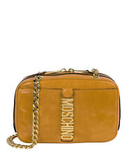 Moschino Womens Leather Logo Shoulder Bag