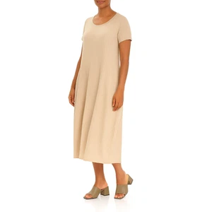 Vestido midi de seda Grizas para mujer talla S Champage cuello redondo nuevo con etiquetas - Imagen 1 de 3