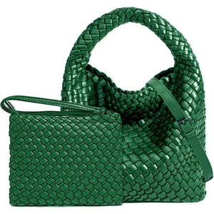 Handmade Woven Shoulder Bags for Women Cute Hobo Tote Handbag Mini Clutch Pur... - Picture 1 of 9