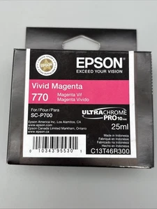 Tinta Epson Vivid Magenta 770 C13T46R300 SC-P700 (Genuina OEM) *NUEVA* Exp. 2027 - Imagen 1 de 2