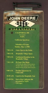 1998 John Deere Motorsports Calif 500 by Napa Speedway, VIP Ticket & Holder - Picture 1 of 2