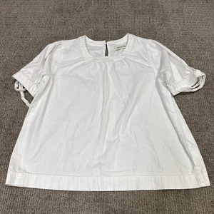Madewell Blouse White Short Sleeve Women’s Size Large - Picture 1 of 11