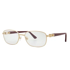 Cartier C Decor Demo Rectangular Ladies Eyeglasses CT0368O 006 56 CT0368O 006 56 - Picture 1 of 4