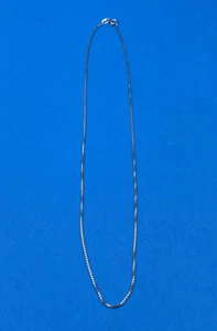 Collar cadena caja plata esterlina 925 italiana de 18" - delicado y clásico - Imagen 1 de 5