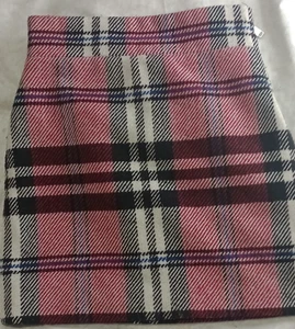 Topshop Damengröße 6 Schottenkaro-Minirock rot schwarz creme Reißverschluss Y2K 90er Indie - Bild 1 von 13