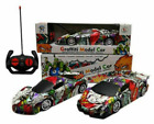 Kids Children 4CH Remote Control Graffiti Model Sports Racing Cars Vehicle Toy