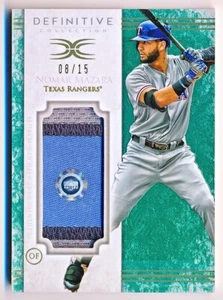 2017 Topps Definitive Nomar Mazara Jumbo Relics Green Patch #DJRC-NM (08/15) - Picture 1 of 2